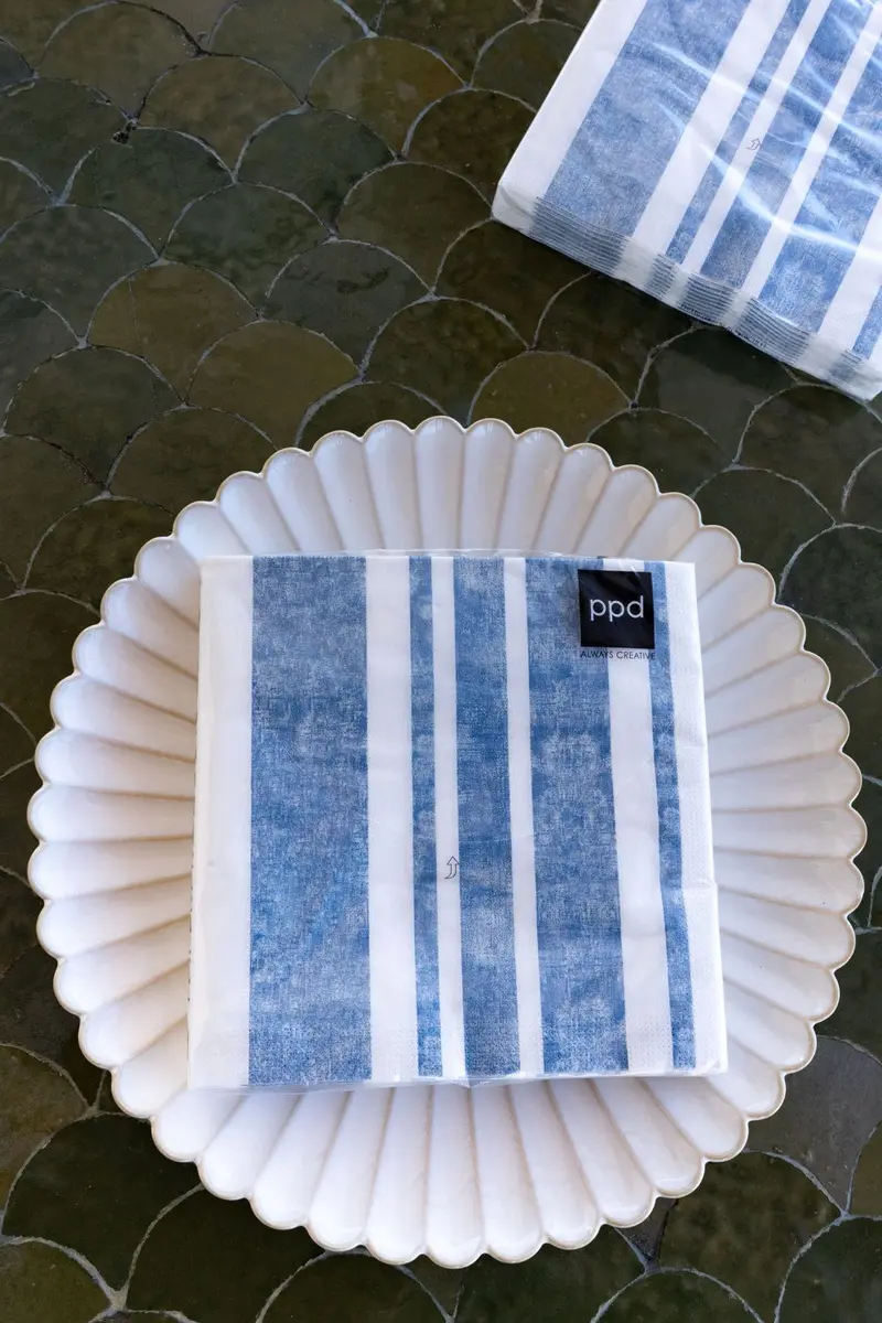 Servilletas Rayas Azules Grandes