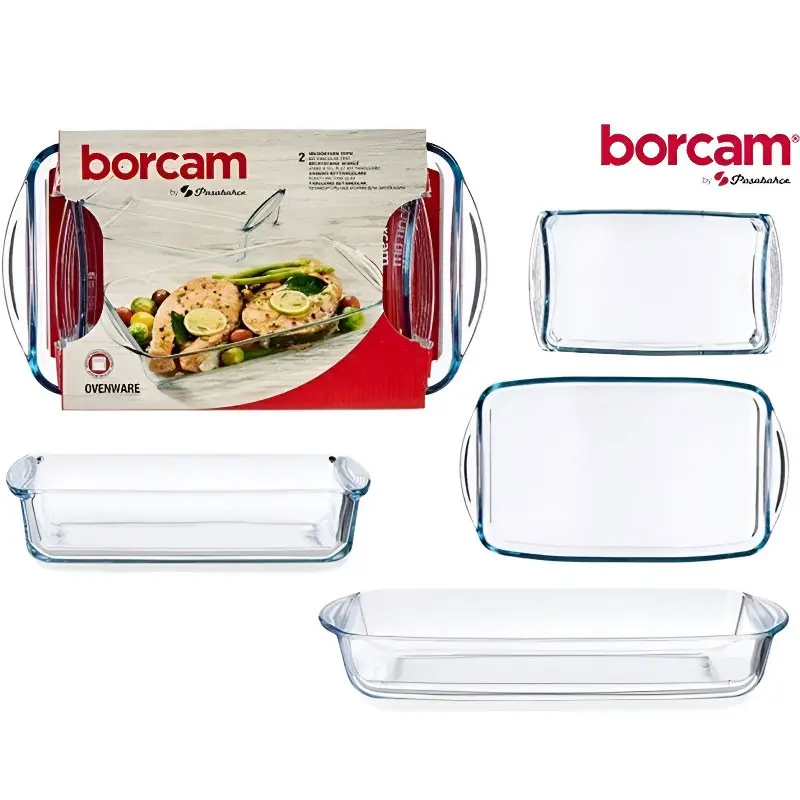 SET 2 FUENTES RECTAS 33 Y 26CM BORCAM
