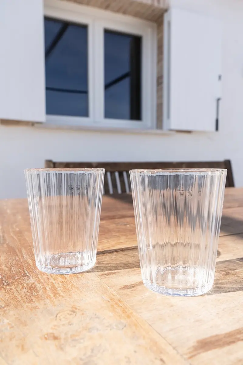 Set 2 Vasos Acrílicos Transparentes