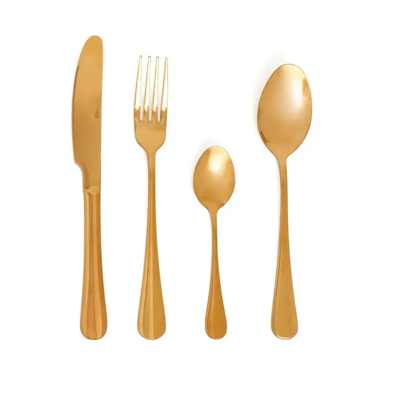 SET 24 CUBIERTOS DORADOS CELEBRART QD