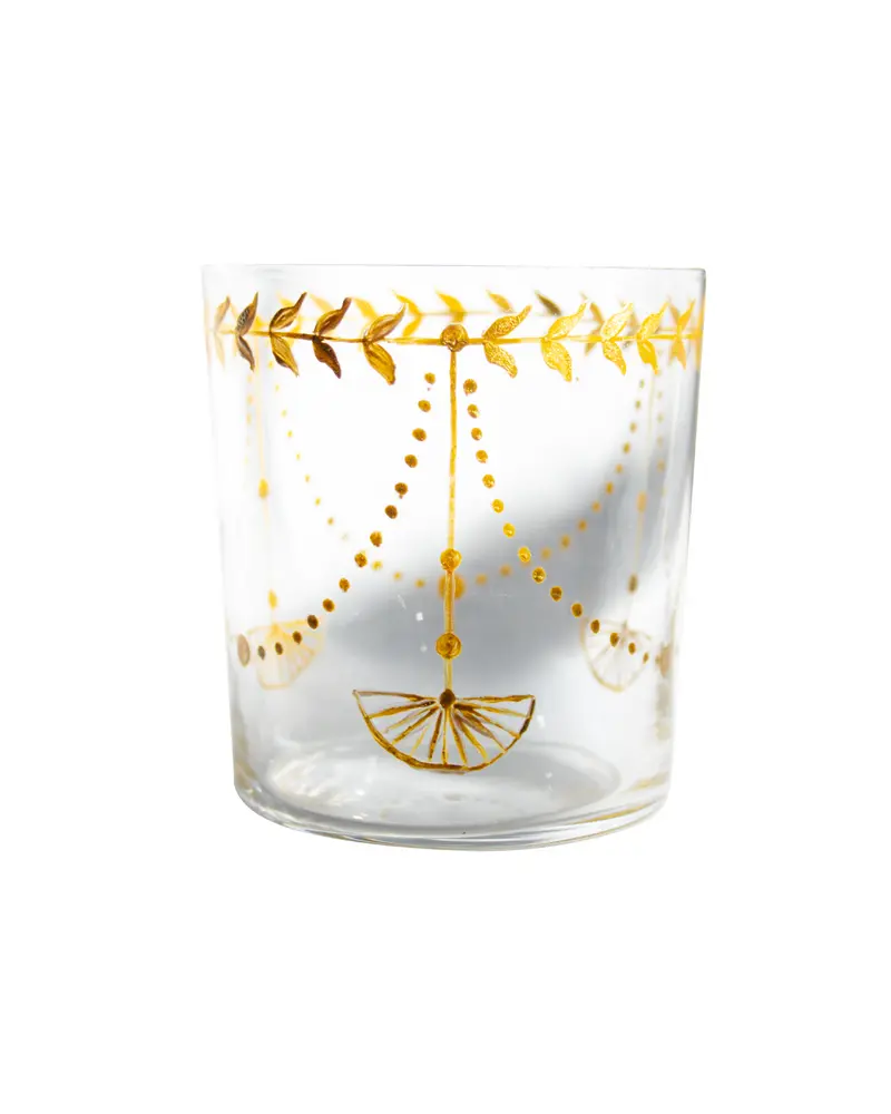 SET 4 VASOS HANDMADE (dorado)