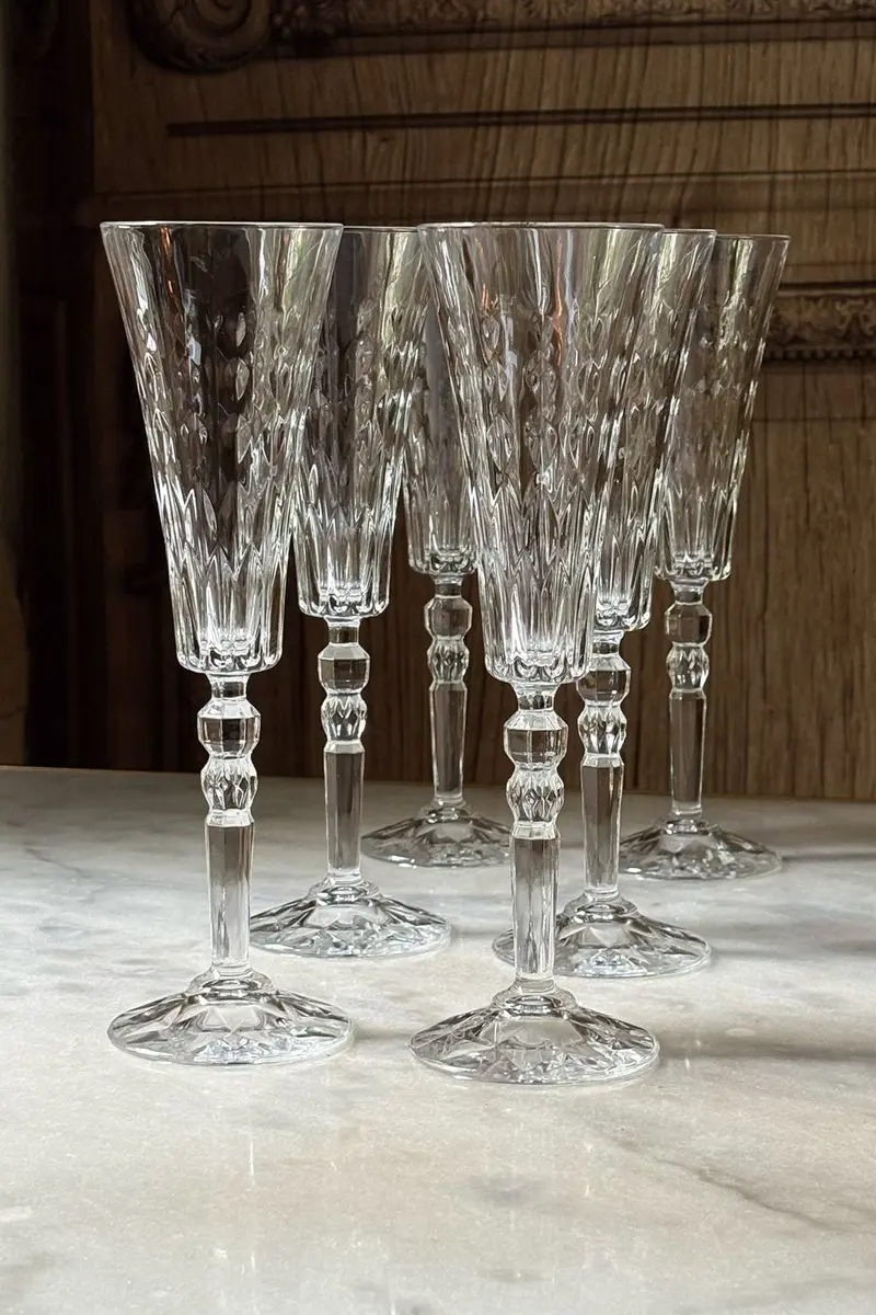 Set 6 Copas De Champagne Diseño Lumiére
