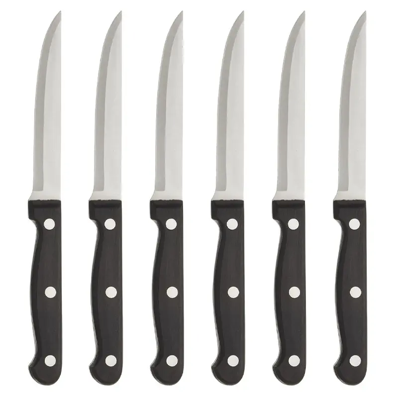 SET 6 CUCHILLOS CHULETEROS LISOS