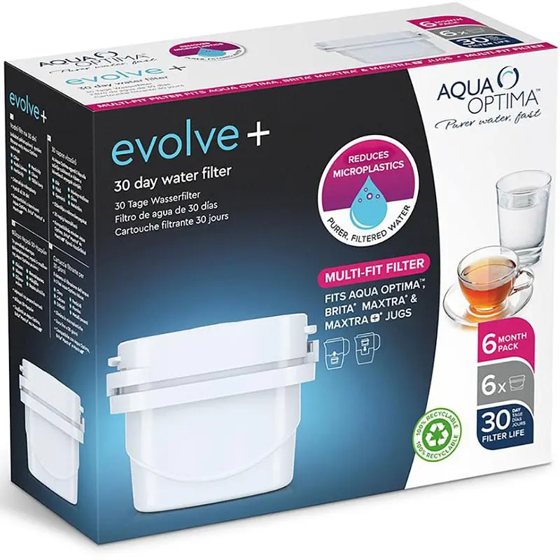 SET 6 FILTROS AGUA SINGLE LIFE EVOLVE COMPATIBLES BRITA
