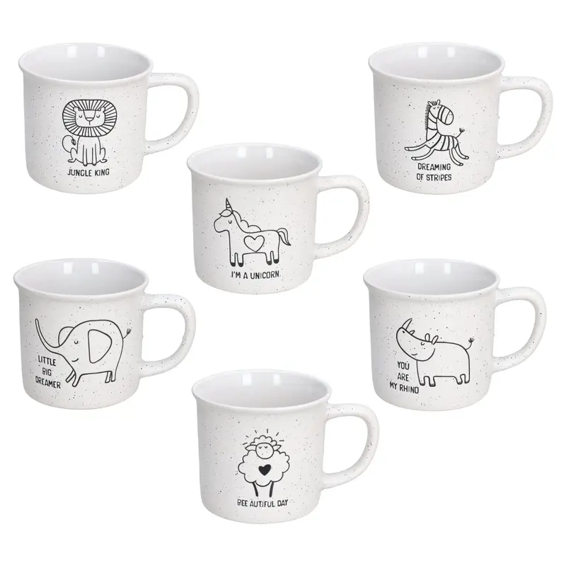 SET 6 TAZAS LITTLE FUNNY ONES 300 ML mm