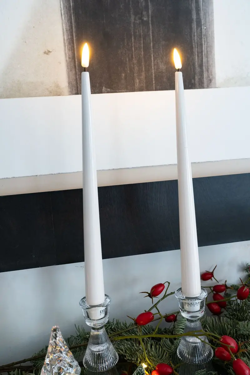 Set De 2 Velas LED Color Crema
