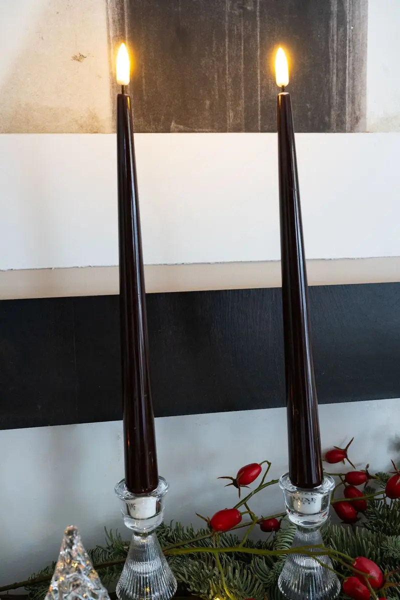 Set De 2 Velas LED Color Granate