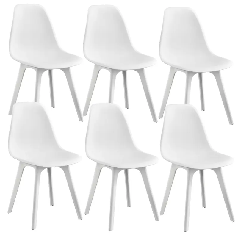 Set de 6 sillas de comedor Brevik 83x54x48 cm en varios colores en.casa