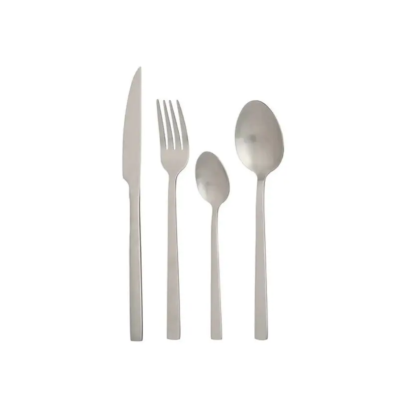 Set de Cubiertos Kinvara 16 Piezas - Acero Inoxidable Plata Mate
