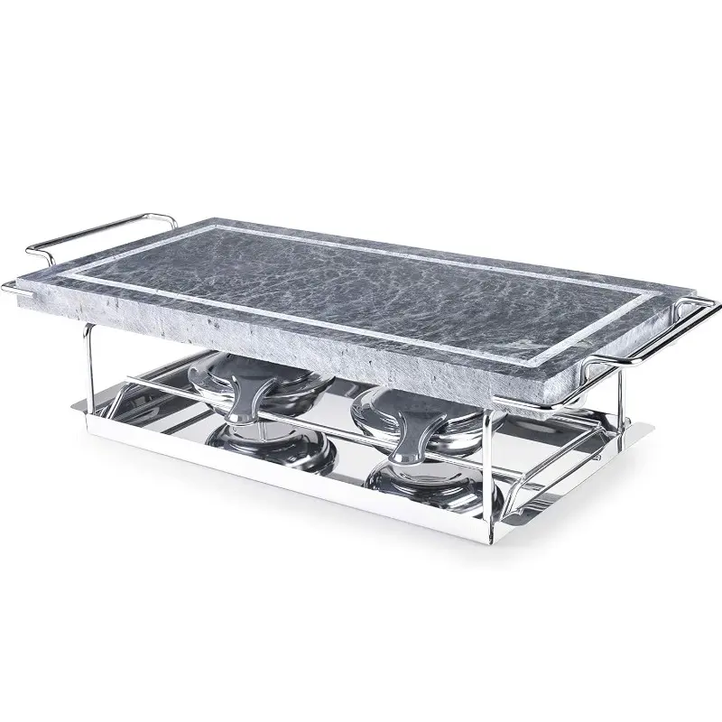 SET GRILL PIEDRA 37X18 CM IBILI