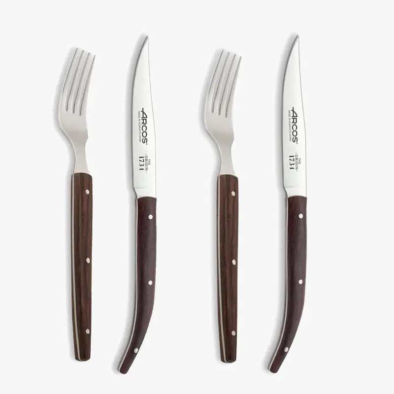 Set Origin Madera de Palisandro 2x Tenedores y 2x Cuchillos
