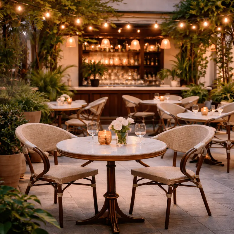 Silla Bistro París Montmartre Arena con Brazos