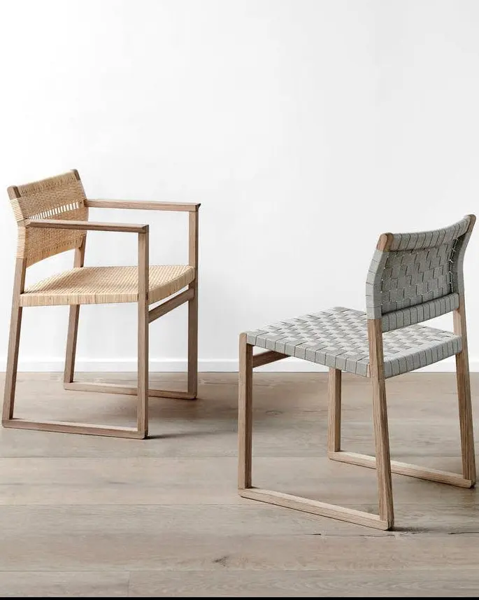 Silla Comedor BM61 Linen Webbing