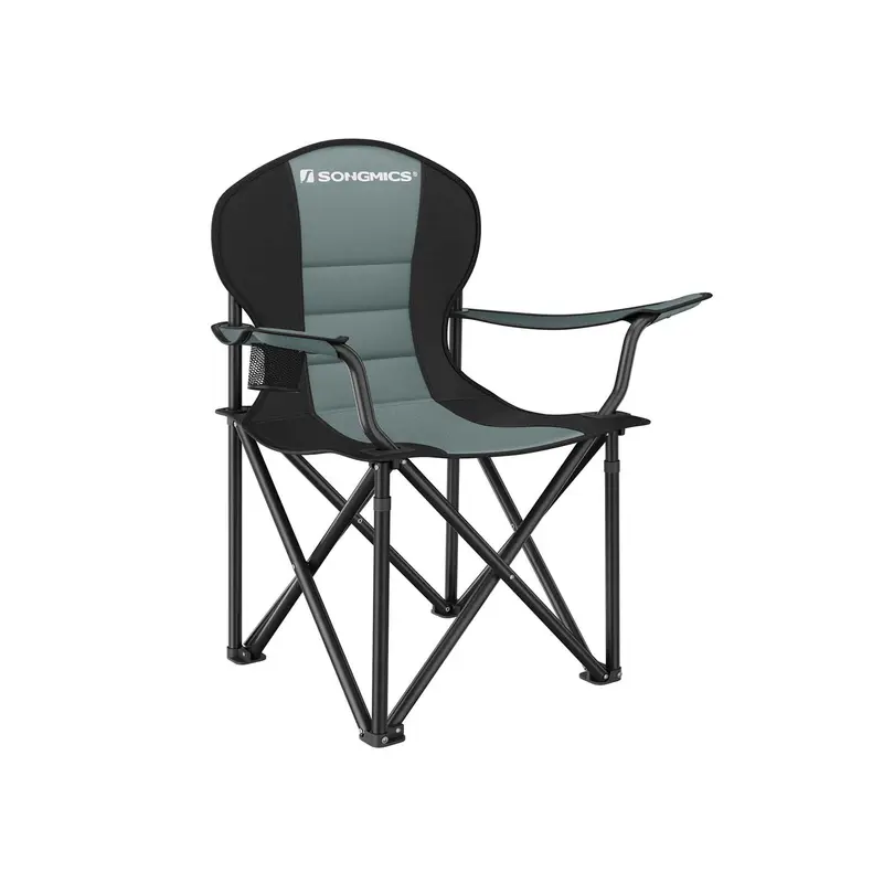 Silla de Camping Plegable con Portabotellas