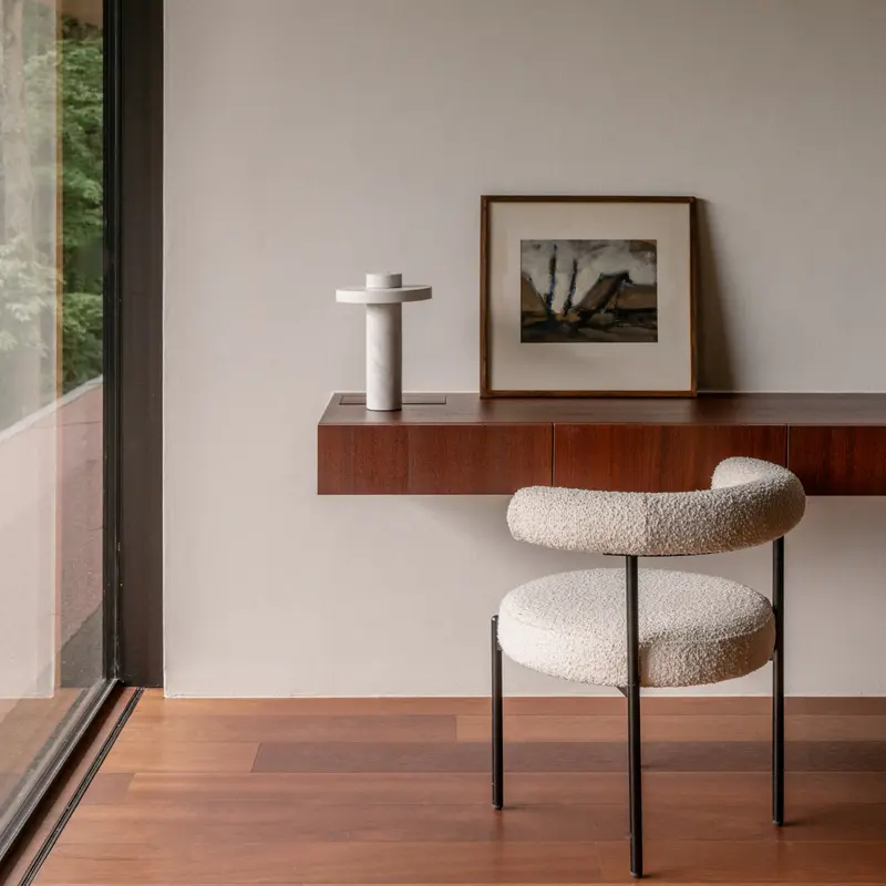 Silla de comedor Brest - Bouclé