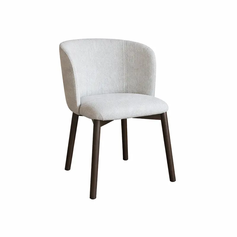 Silla de comedor Celia - color madera ahumada - tejido Sandstone Spotted