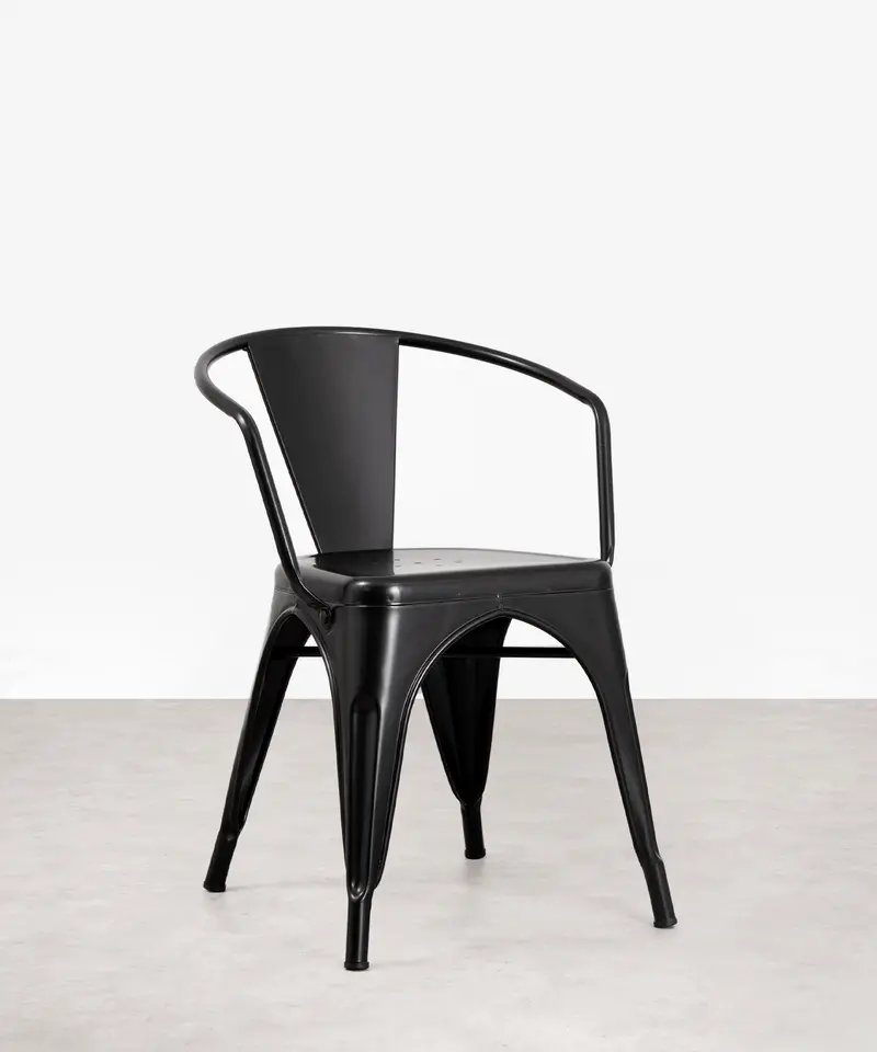 Silla de Comedor de Metal con Reposabrazos Tolik Arms