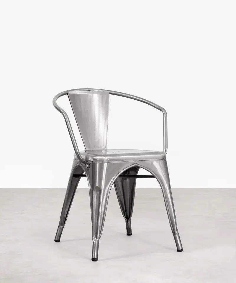 Silla de Comedor de Metal con Reposabrazos Tolik