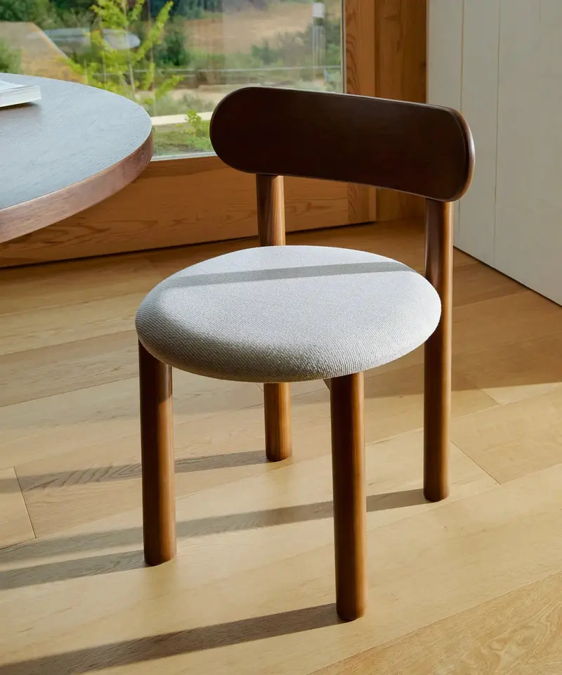 Silla de Comedor en Madera Tapizada Bianca
