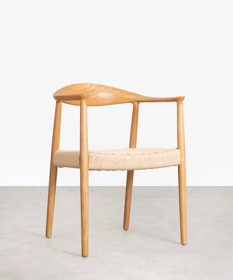 Silla de Comedor en Madera y Cuerda Trenzada Dorotea