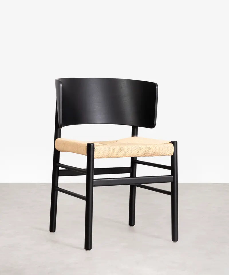 Silla de Comedor en Madera y Cuerda Trenzada Vesper