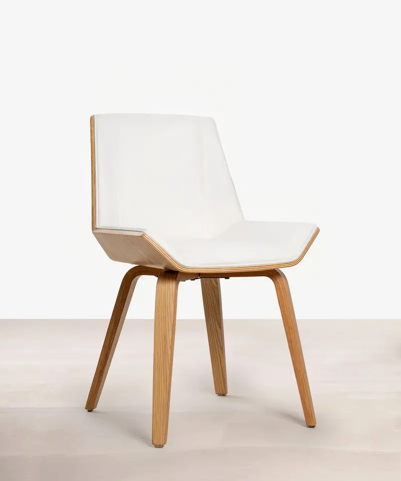 Silla de Comedor en Madera y Polipiel Lyssa
