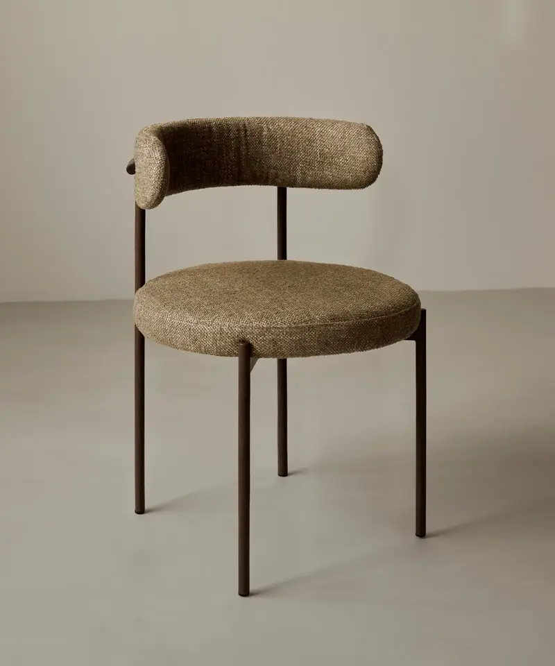 Silla de Comedor en Tela y Metal Alexia