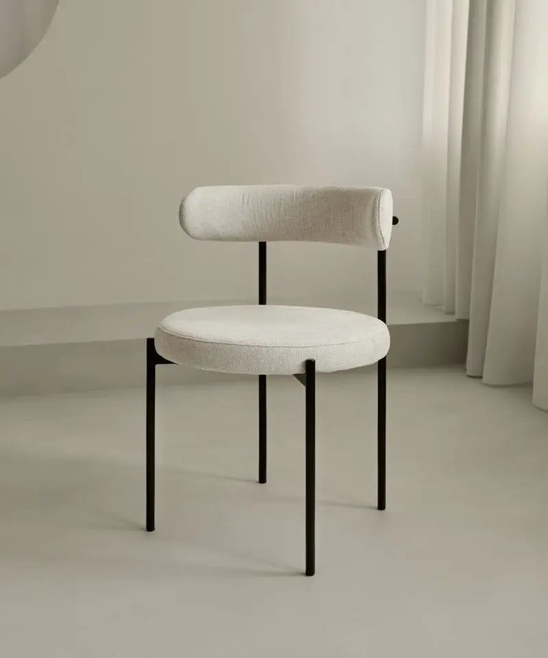 Silla de Comedor en Tela y Metal Alexia