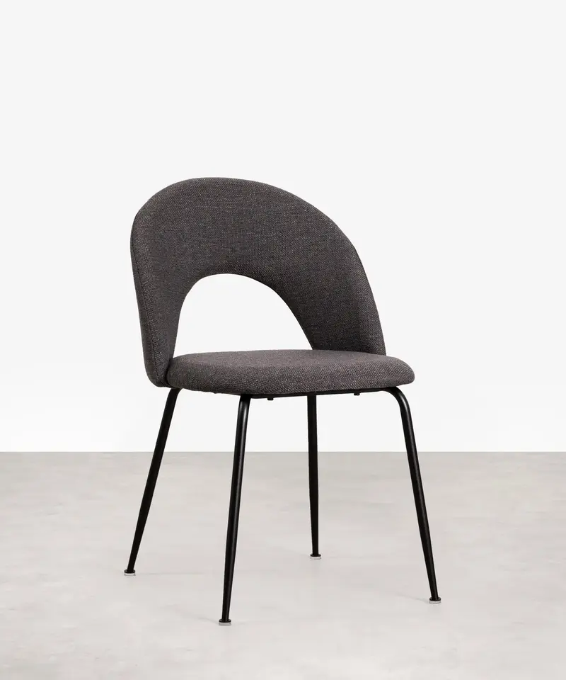 Silla de Comedor en Tela y Metal Camille