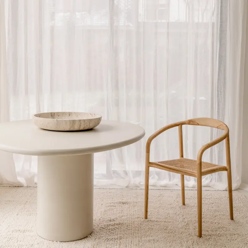 Silla de comedor Relax - Dubbo - Ratán - Roble