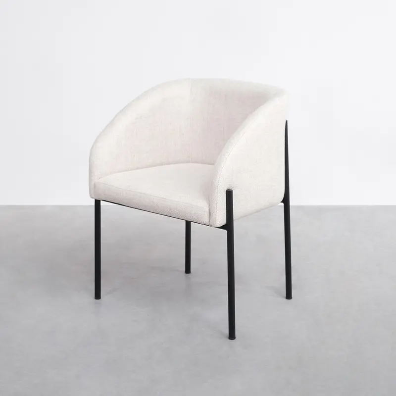 Silla de comedor - Royan - Gris/Beige