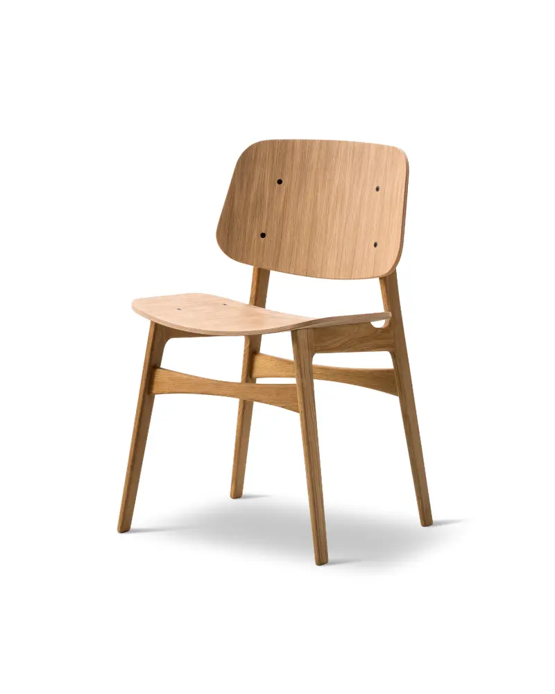 Silla de comedor Søborg con base de madera