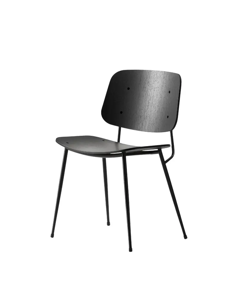 Silla de comedor Søborg con base de metal