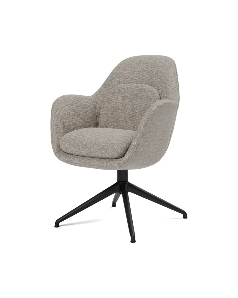Silla de comedor Swoon con base giratoria