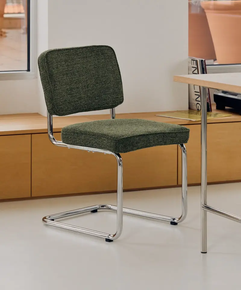 Silla de Comedor Tela y Metal Anela