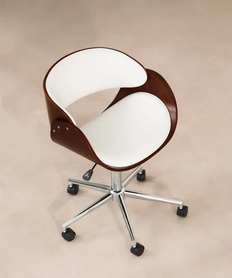 Silla de Escritorio de Polipiel y Madera Debbie