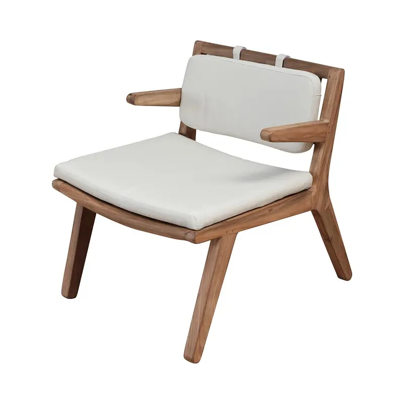 Silla de jardín de madera de teca - Zeno - Low Dinning - Incl. almohadas