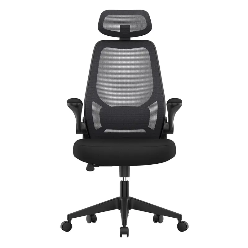 Silla de Oficina con Reposabrazos Ajustables Negro