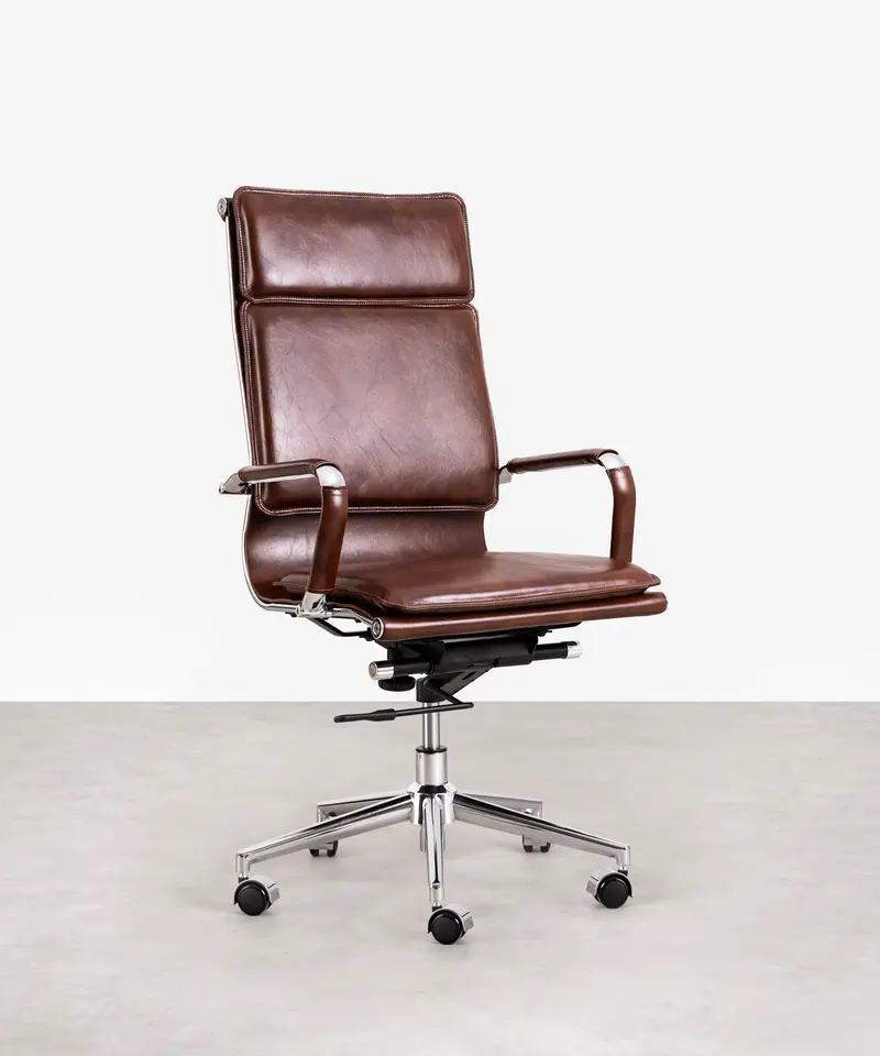 Silla de Oficina en Polipiel High Base Dallas