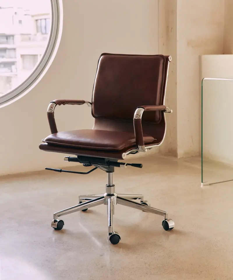 Silla de Oficina en Polipiel Low Base Dallas