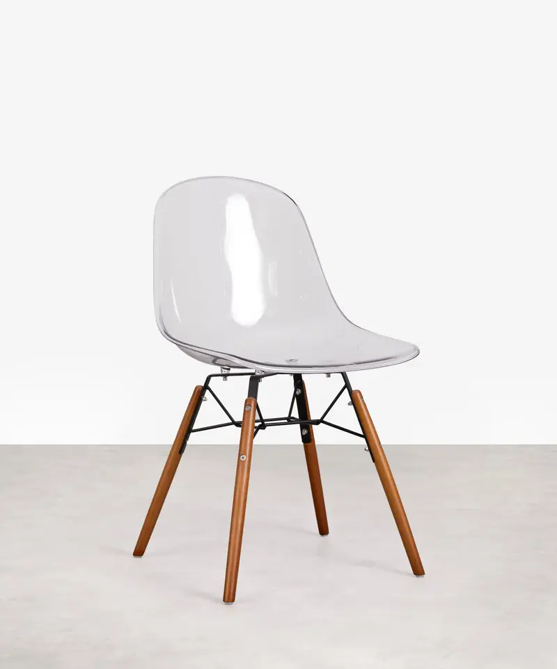 Silla de Policarbonato y Madera Elon