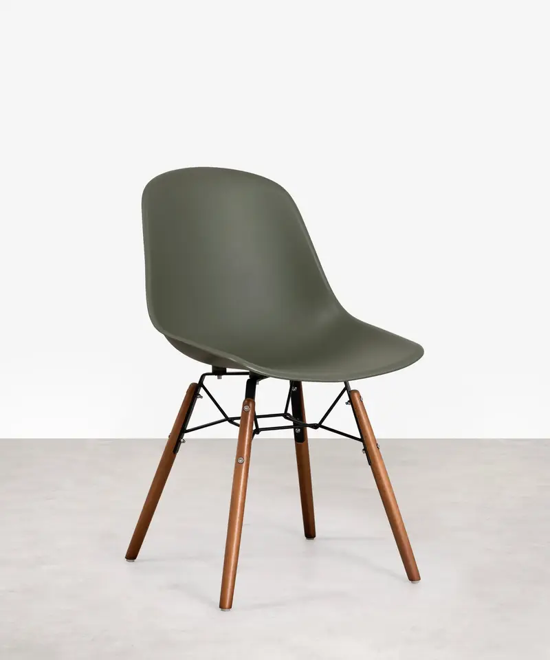 Silla de Polipropileno y Madera Elon