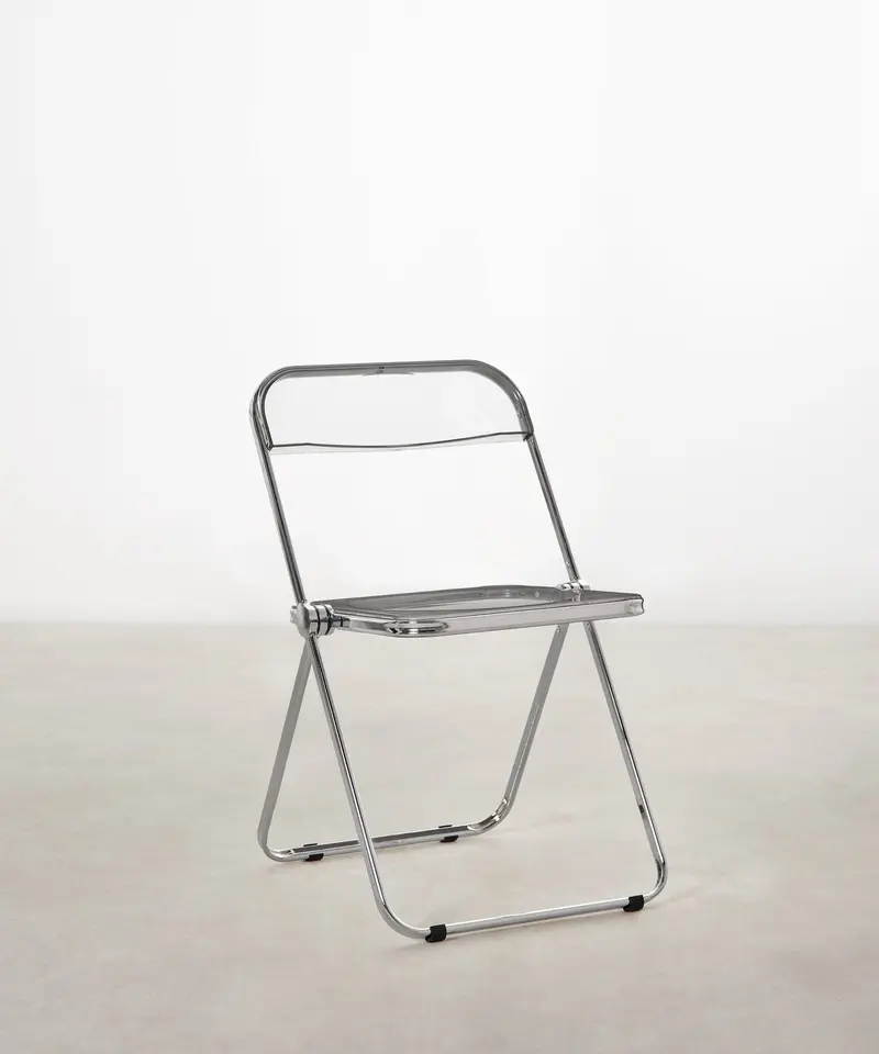 Silla plegable en acero cromado Luma