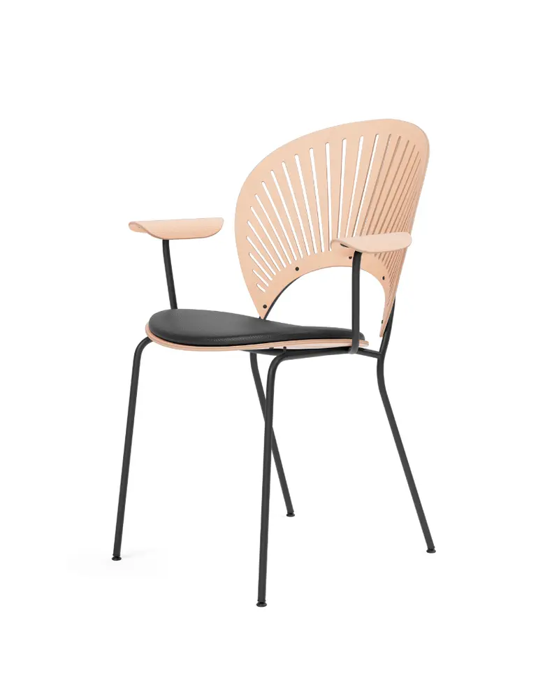 Silla Trinidad con brazos y asiento tapizado