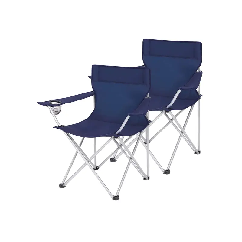 Sillas de Camping Exterior Apoyabrazos Bolsillo para Tazas Portátil Plegable