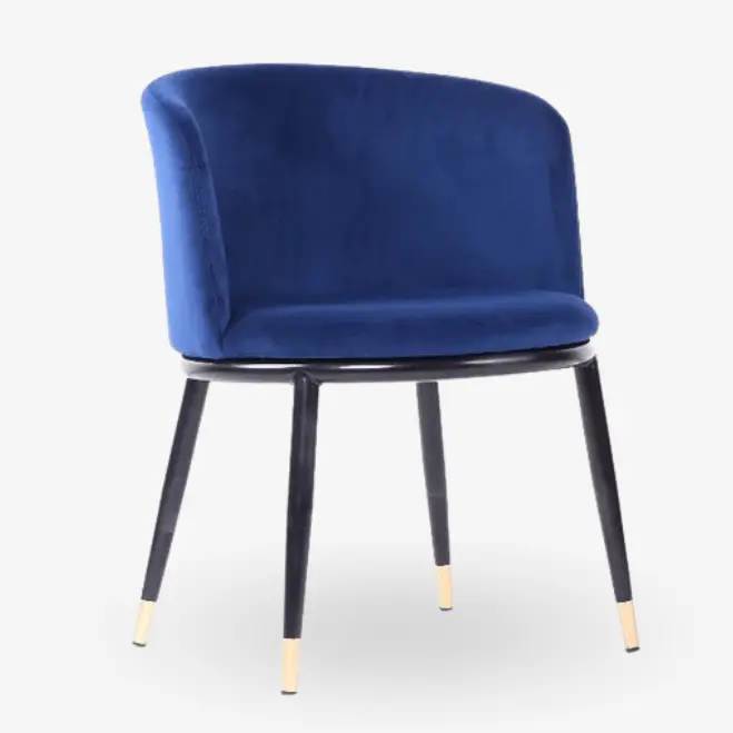 Sillon comedor terciopelo Enid Azul