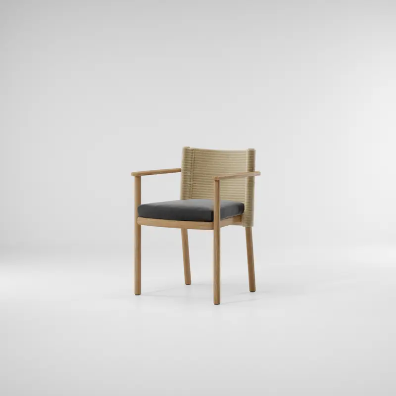 Sillón de comedor Giro | Soga 455 |  Cojín de asiento 01L Charcoal Terrain Elements