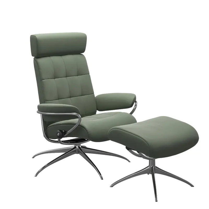 Sillón de Stressless® modelo LONDON Pie Star base Plus™ System BalanceAdapt™ piel Batick