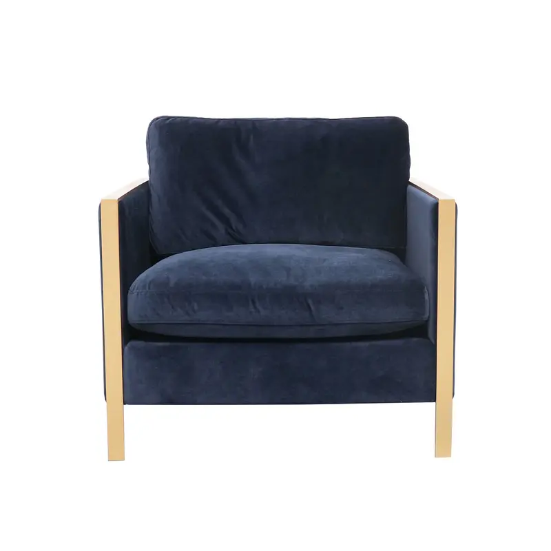 Sillón de Terciopelo - Force 1 - Azul Oscuro