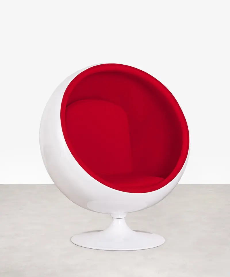 Sillón en Fibra de Vidrio y Tapizado Cashmire Ball
